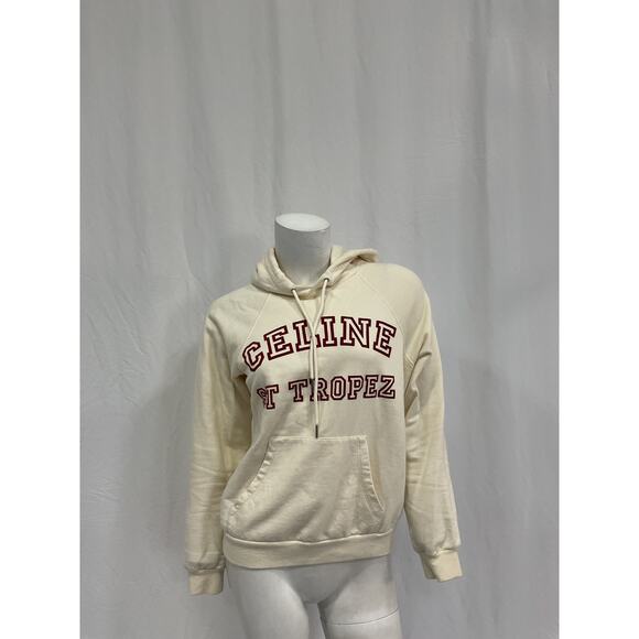 Celine St Tropez White Cotton Sweatshirt Size S - Picture 1 of 4